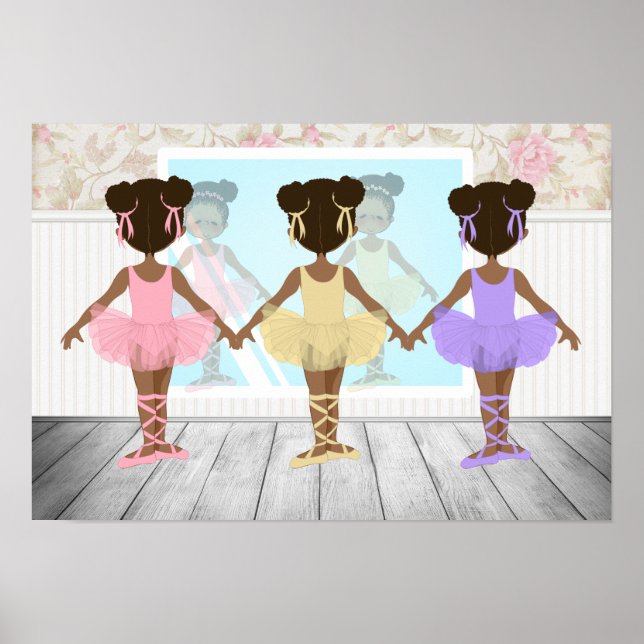 Póster Chica afroamericana Ballerina Poster (Frente)
