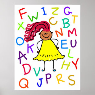 Póster Chica Alphabet