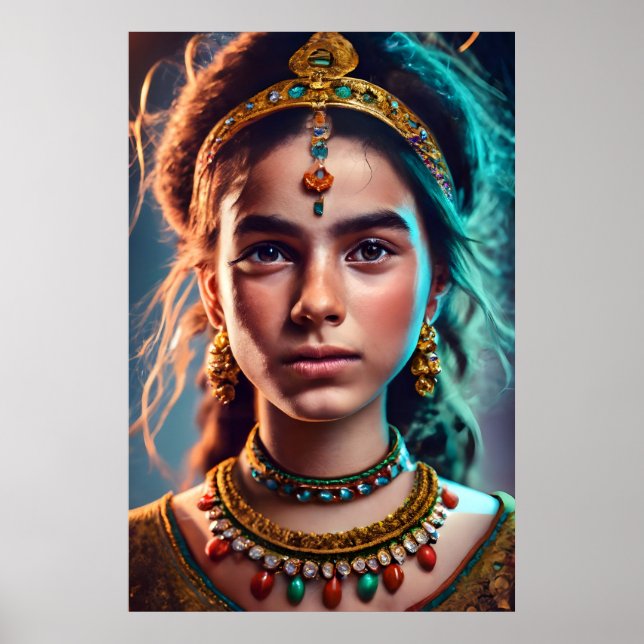 Póster Chica amazigh marroquí (Frente)