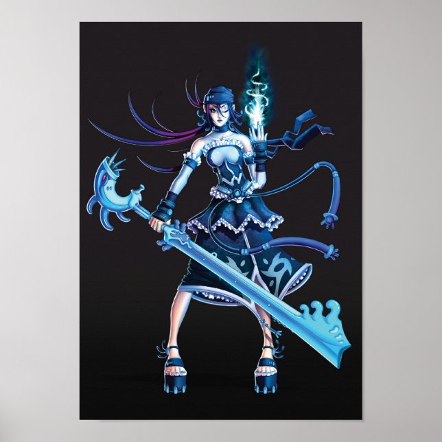 Póster Chica Anime Pirate (Frente)