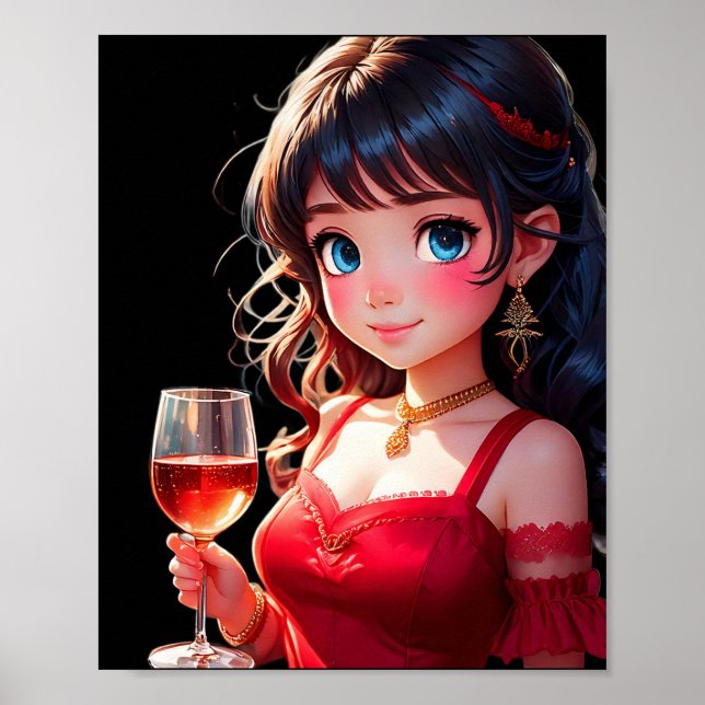 Póster Chica artística pinup especial (Frente)