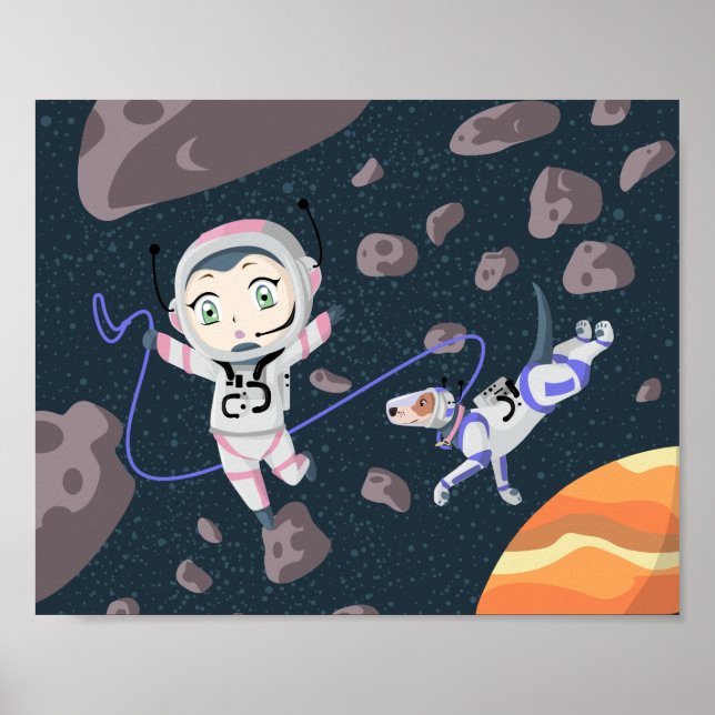Póster Chica asteroide (Frente)