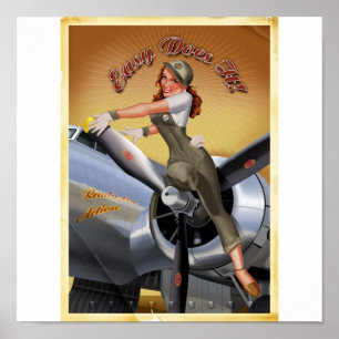 Póster Chica B-17