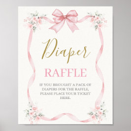 Póster Chica Baby Shower con arco