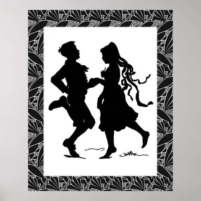 Póster Chica bailarín Boy Silhouette Art Poster (Frente)