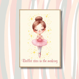 Póster Chica Ballet Star