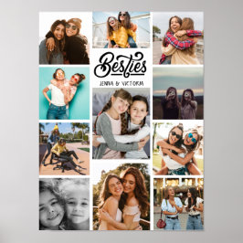 Póster Chica Besties 11 secuencia de comandos de collage
