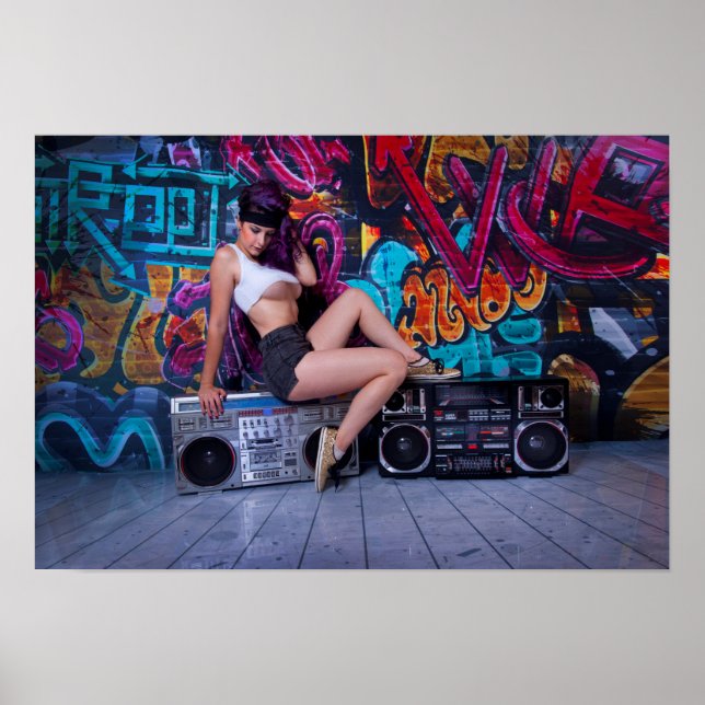 Póster Chica Boombox (Frente)