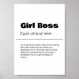 Póster Chica Boss Definition Wall Art Print
