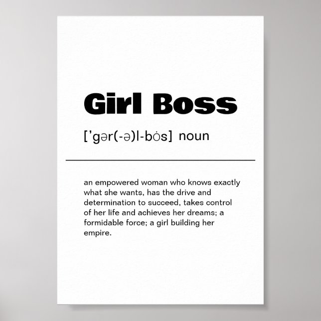 Póster Chica Boss Definition Wall Art Print (Frente)