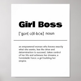 Póster Chica Boss Definition Wall Art Print