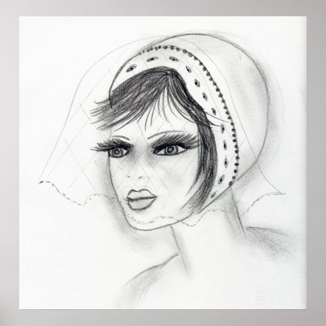 Póster Chica Bridal Deco (Frente)