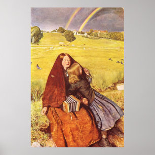 Póster Chica ciego de John Everett Millais