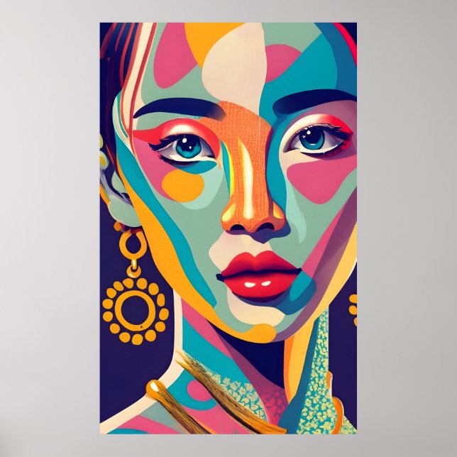 Póster Chica colorido (Frente)