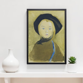 Póster Chica con cinta azul, Helene Schjerfbeck
