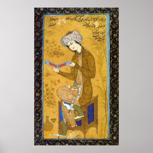 Póster Chica con desplazamiento - Reza Abbasi - c1600 (Frente)