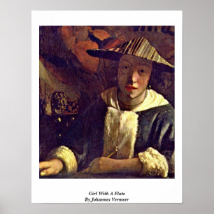 Póster Chica Con Flauta De Johannes Vermeer
