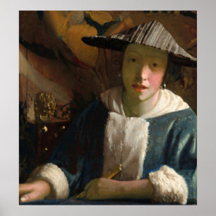 Póster Chica con Flute - Johannes Vermeer Bella Artes Pos