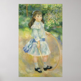Póster Chica con Hoop de Pierre Renoir, Bella Artes de la