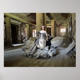 Póster Chica con juguetes