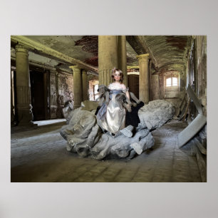 Póster Chica con juguetes