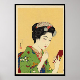 Póster Chica con lápiz labial