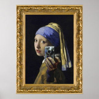 Póster Chica con Pearl Earring - autodisparo