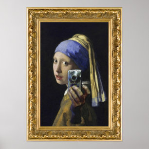 Póster Chica con Pearl Earring - autodisparo