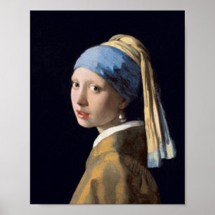 Póster Chica con Pearl Earring de Johannes Vermeer