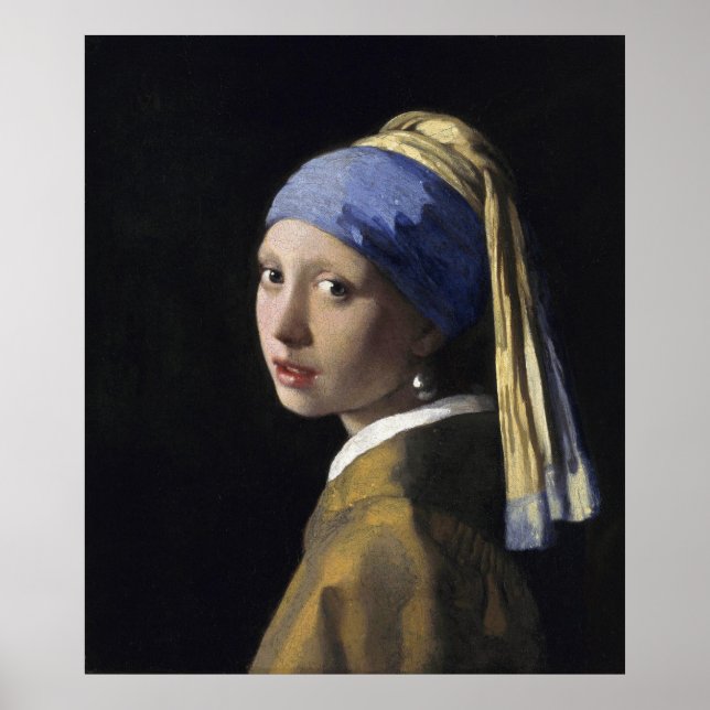Póster Chica con Pearl Earring de Johannes Vermeer (Frente)