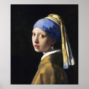 Póster Chica con Pearl Earring, Jan Vermeer