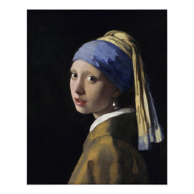 Póster Chica con Pearl Earring Johannes Vermeer Glossy (Anverso)