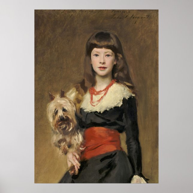 Póster Chica con perro de Sargent Retrato de Beatrice Tow (Frente)