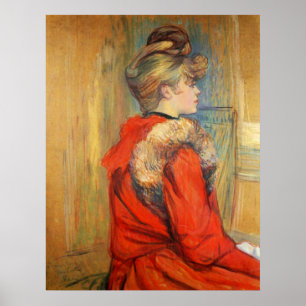 Póster Chica con piel de Toulouse-Lautrec
