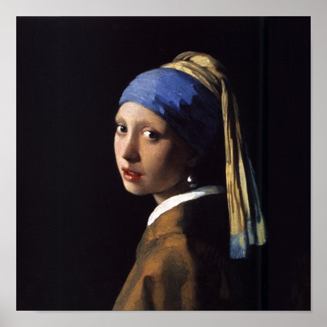 Póster Chica con pintura de Pearl Earring (Frente)