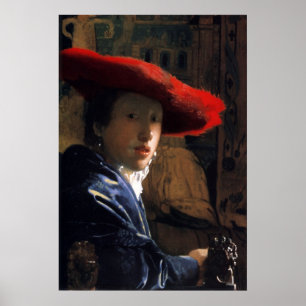 Póster Chica con Red Hat