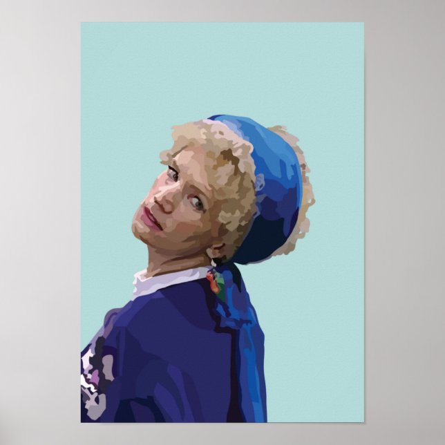 Póster Chica Con Remolque De Loro (Frente)