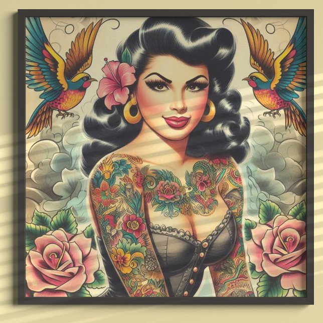 Póster Chica con tinta de la vieja escuela (Subido por el creador)