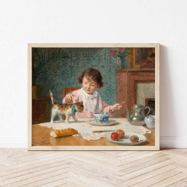 Póster Chica con un gato | Victor Gabriel Gilbert (Subido por el creador)