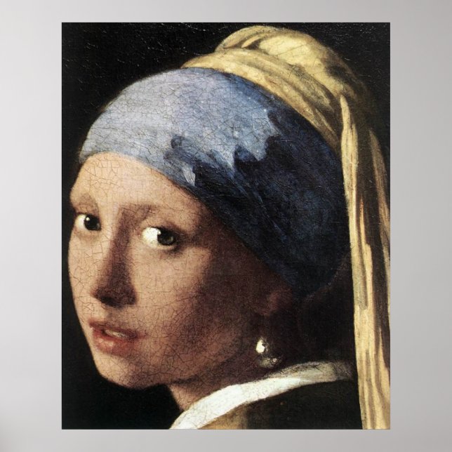 Póster Chica con un Poster de Pearl Earring (detalle) (Frente)