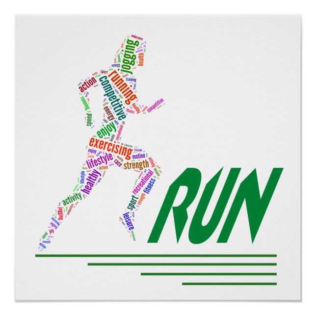 Póster Chica corriendo (Anverso)
