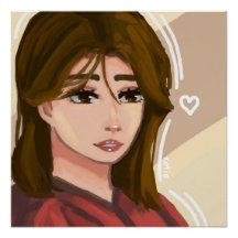 Chica Cuaderno Sencillo fondo de arte digital a ma