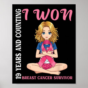 Póster Chica Cute 19 Años Y Contando Que Gané Cance De Ma