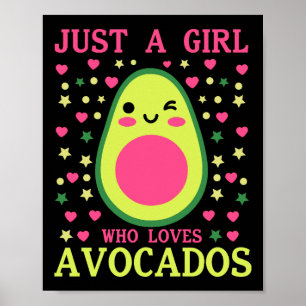 Póster Chica Cute Aguacate