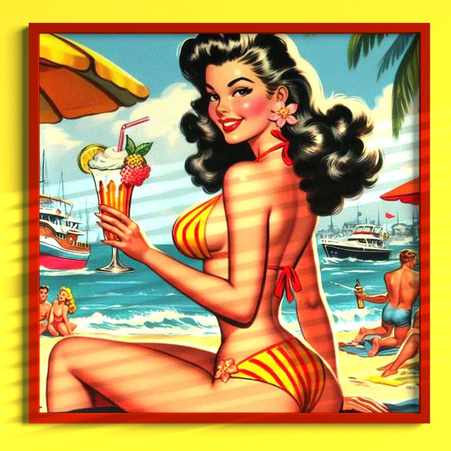 Póster Chica Cute Retro Bikini (Subido por el creador)