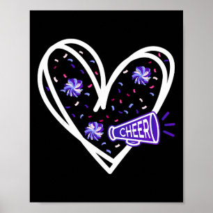 Póster Chica de amor y alegría Porristas Porrista Aplauso