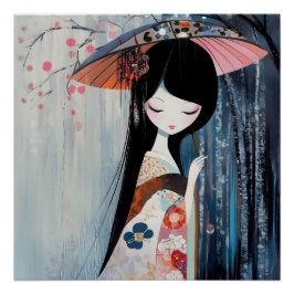 Póster Chica de animador suave