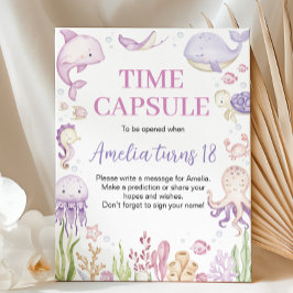 Póster Chica de animales oceánicos Hora de nacimiento Rót