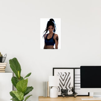 Póster Chica de Anime de Fitness - Motivación para Entren