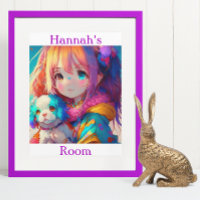 Chica de anime personalizado con pipa